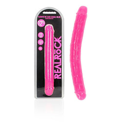 REALROCK 30 cm Double Dong Glow - Pink - Pink 30 cm (12'') Double Dong