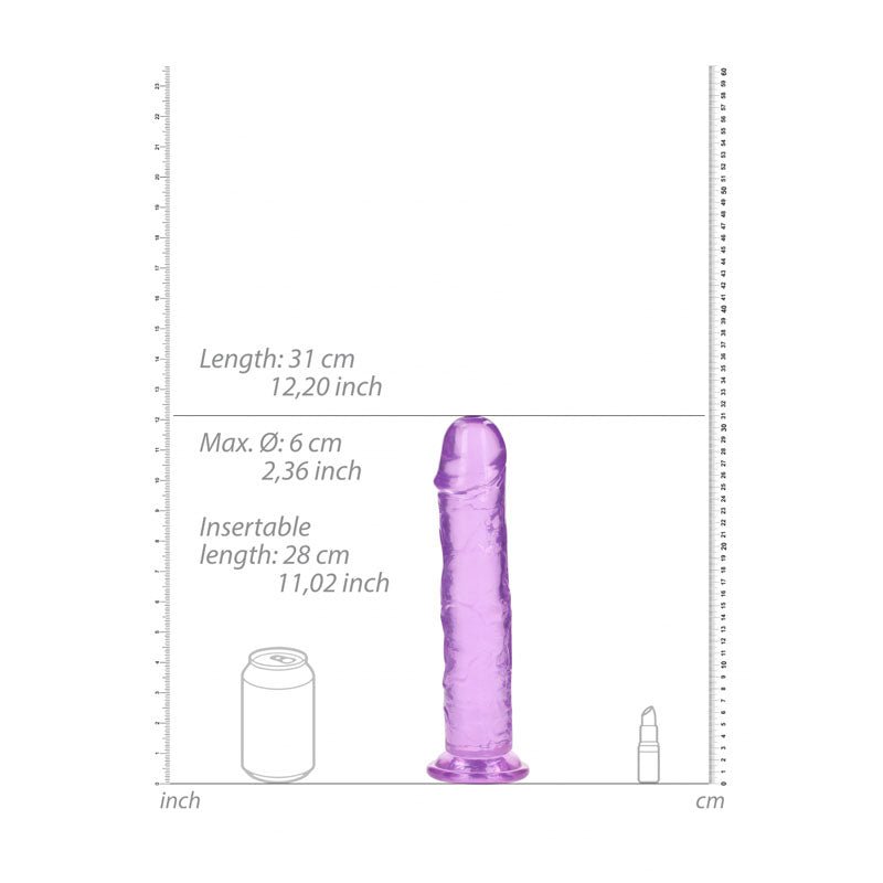 REALROCK 31 cm Straight Dildo - Purple - Purple 31 cm (11'') Dong