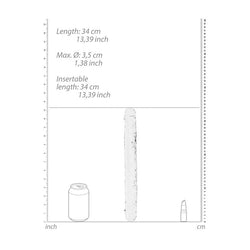 REALROCK 34 cm Double Dong - Clear - Clear 34 cm (14'') Double Dong