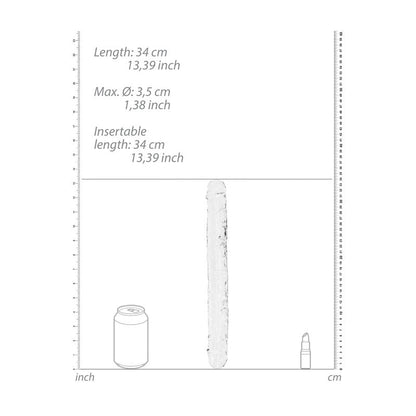 REALROCK 34 cm Double Dong - Clear - Clear 34 cm (14'') Double Dong