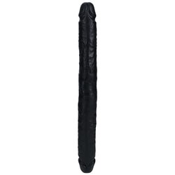 REALROCK 35cm Slim Double Dildo - Black Double Dong