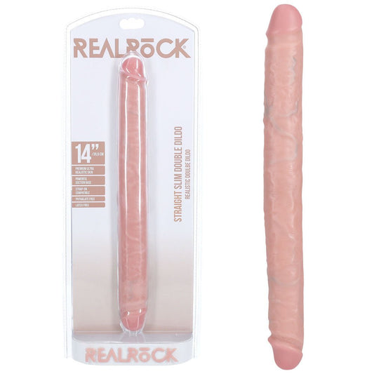 REALROCK 35cm Slim Double Dildo - Flesh Double Dong