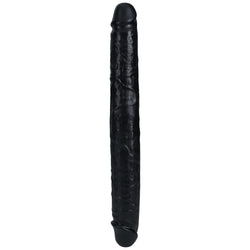 REALROCK 35cm Thick Double Dildo - Black Thick Double Dong