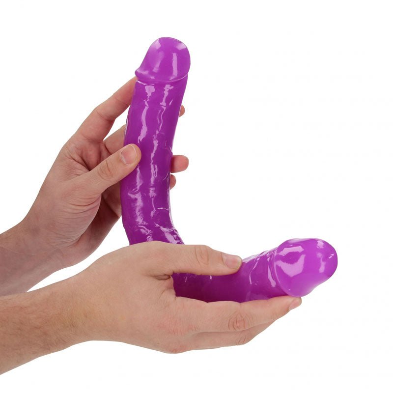 REALROCK 38 cm Double Dong Glow - Purple - Purple 38 cm (15'') Double Dong