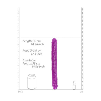 REALROCK 38 cm Double Dong Glow - Purple - Purple 38 cm (15'') Double Dong