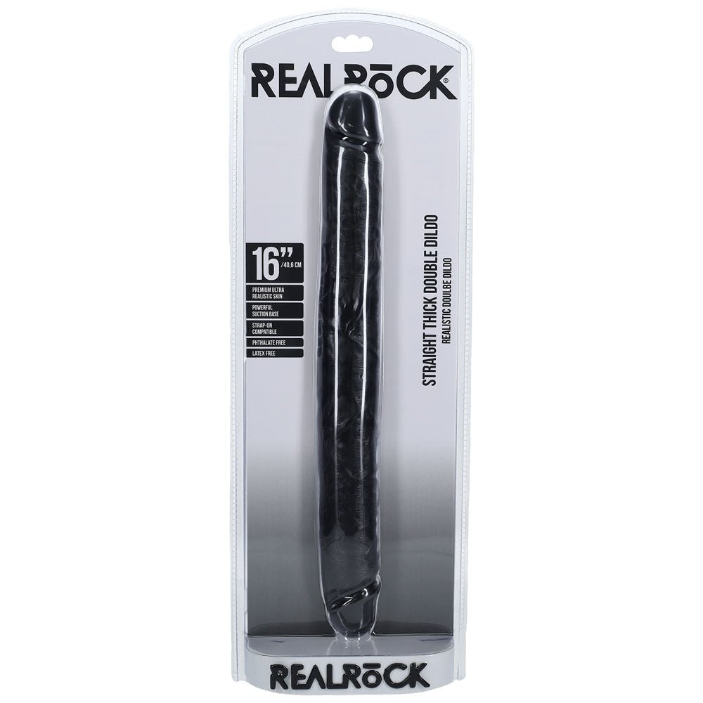 REALROCK 40cm Thick Double Dildo Black