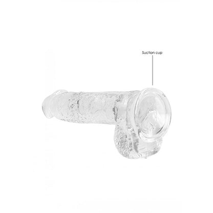 RealRock 6'' Realistic Dildo With Balls - Clear 15.2 cm Dong