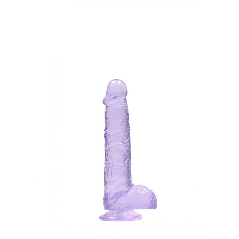 RealRock 6'' Realistic Dildo With Balls - Purple 15.2 cm Dong