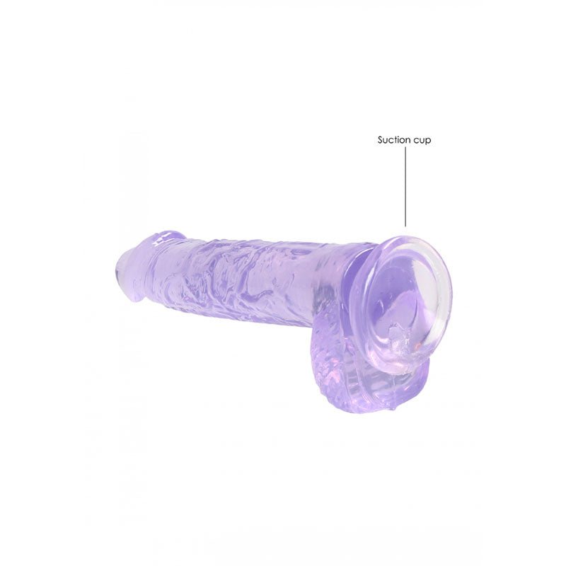 RealRock 6'' Realistic Dildo With Balls - Purple 15.2 cm Dong