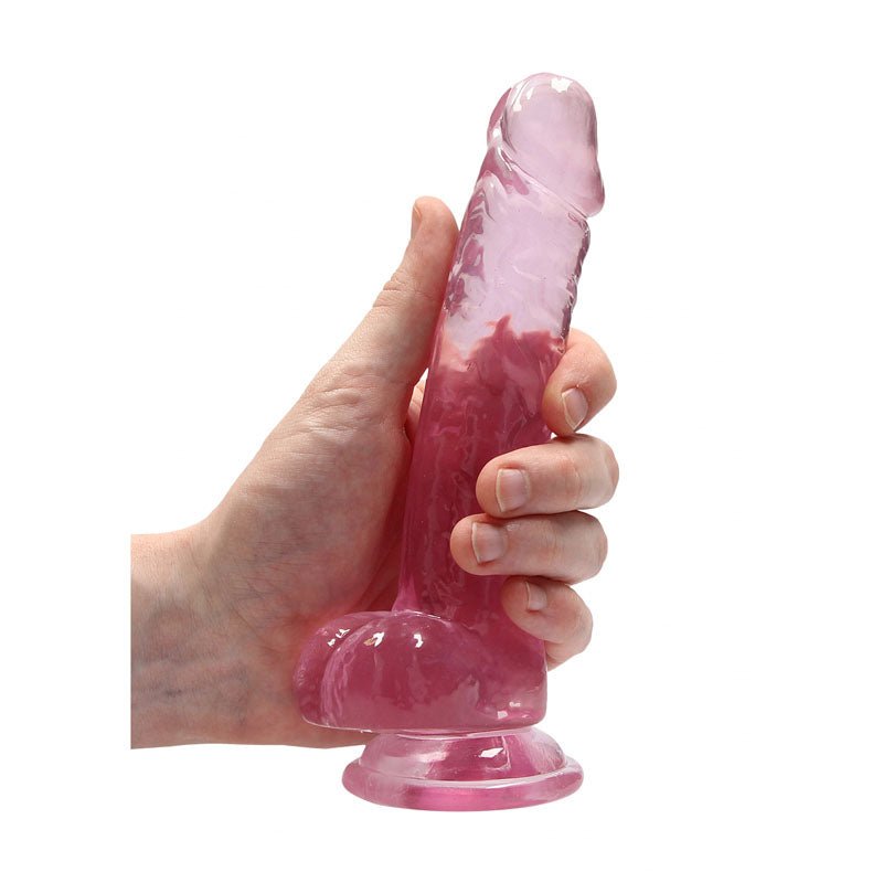 RealRock 7'' Realistic Dildo With Balls - Pink 17.8 cm Dong