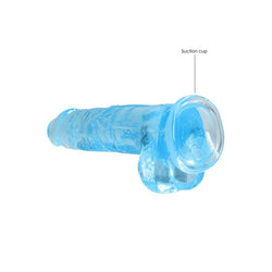 RealRock 8'' Realistic Dildo With Balls Blue 20.3 cm Dong