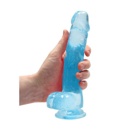 RealRock 8'' Realistic Dildo With Balls Blue 20.3 cm Dong