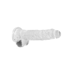 RealRock 8'' Realistic Dildo With Balls - Clear 20.3 cm Dong