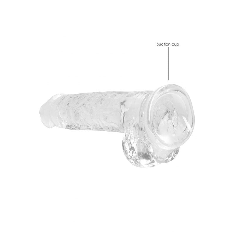 RealRock 8'' Realistic Dildo With Balls - Clear 20.3 cm Dong