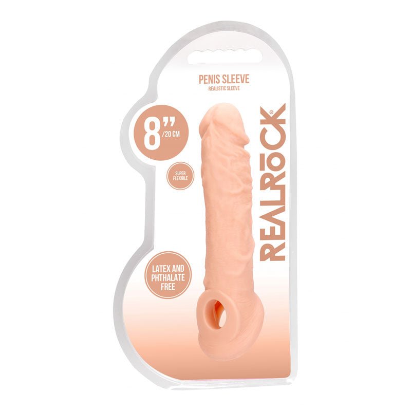 REALROCK 8'' Realistic Penis Extender with Rings