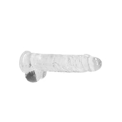 RealRock 9'' Realistic Dildo With Balls Clear 22.9 cm Dong