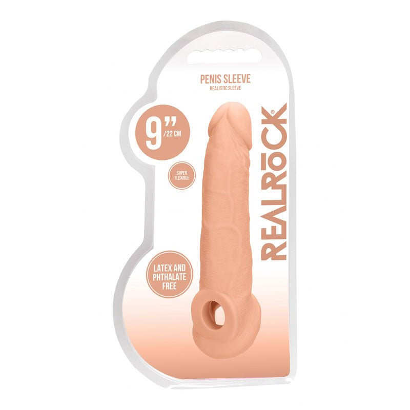 REALROCK 9'' Realistic Penis Extender with Rings