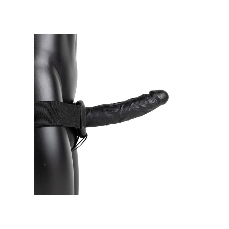 REALROCK Hollow Strap - on - 20.5 cm Black - Black 20.5 cm Hollow Strap - On