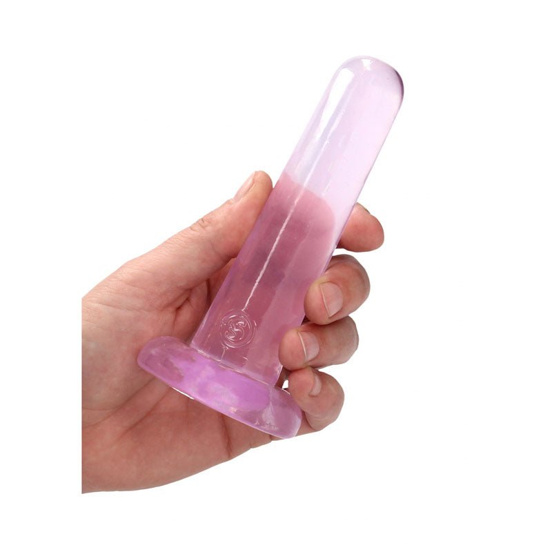 REALROCK Non Realistic Dildo With Suction Cup - 13.5 cm -Pink 13.5 cm Dong