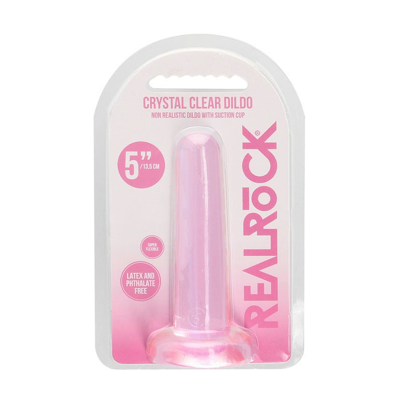 REALROCK Non Realistic Dildo With Suction Cup - 13.5 cm - Pink 13.5 cm Dong