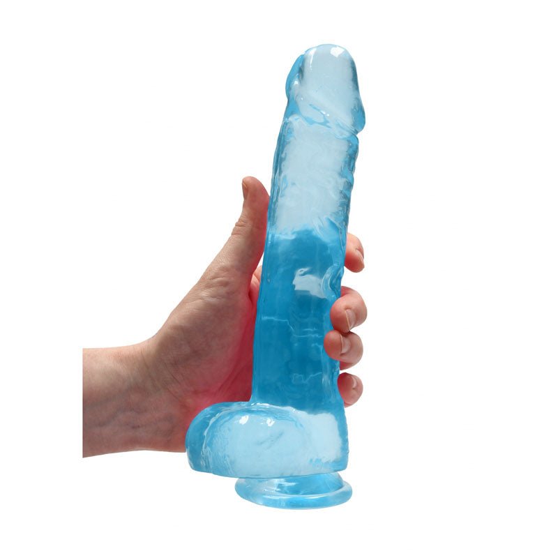 REALROCK Realistic Dildo With Balls 9IN Blue