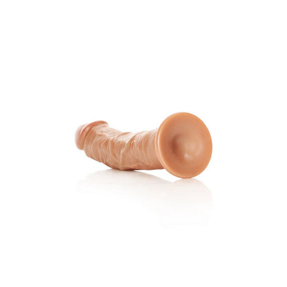 REALROCK Realistic Regular Curved Dildo with Suction Cup - 18 cm Tan