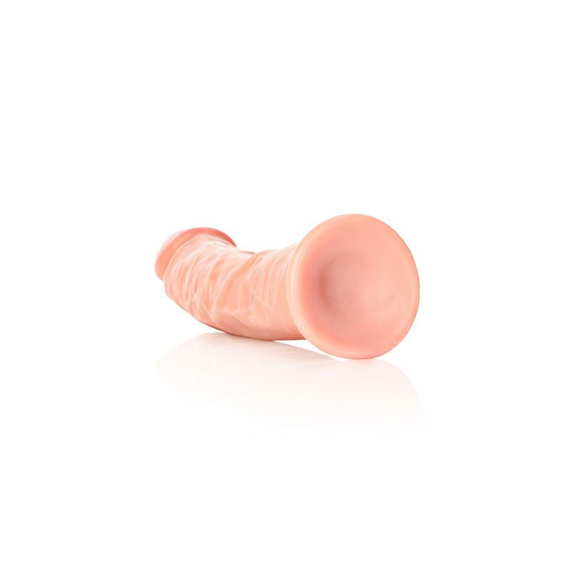 REALROCK Realistic Regular Curved Dildo with Suction Cup - 23 cm - Flesh 23 cm (9'') Dong