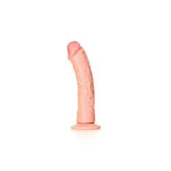 REALROCK Realistic Regular Curved Dildo with Suction Cup - Flesh 20 cm (8'') Dong