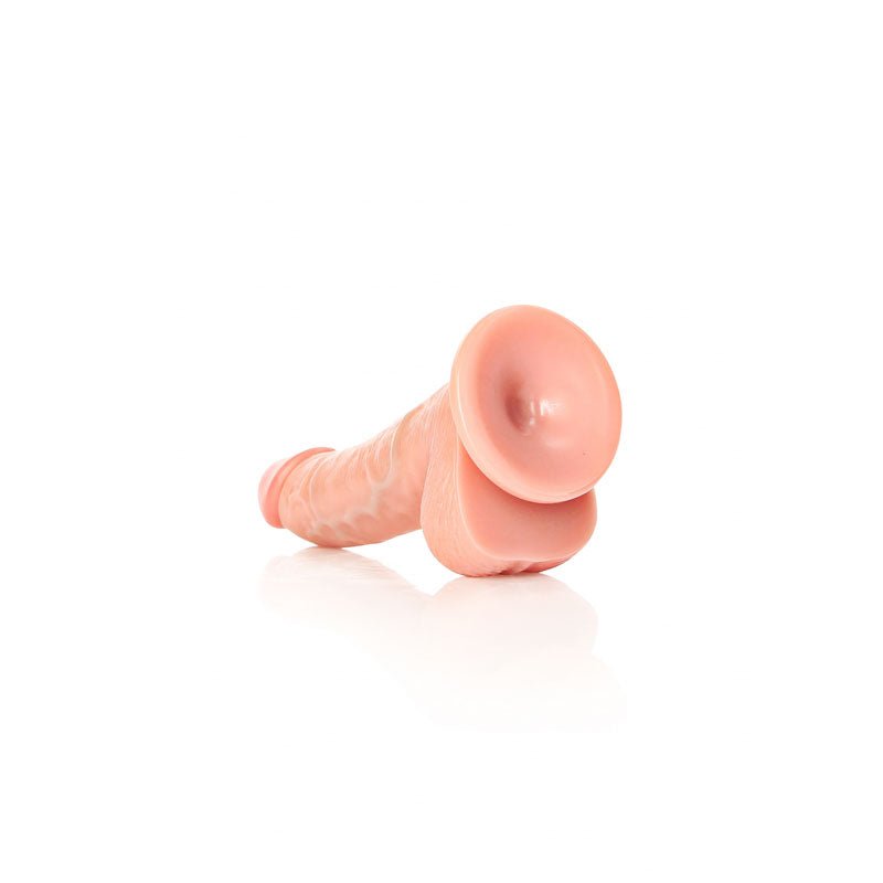 REALROCK Realistic Regular Curved Dong with Balls - Flesh 15.5 cm (6'') Dong