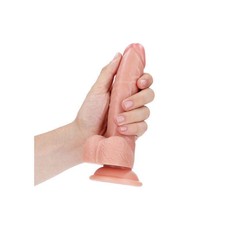 REALROCK Realistic Regular Curved Dong with Balls - Flesh 18 cm (7'') Dong