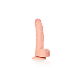 REALROCK Realistic Regular Curved Dong with Balls - Flesh 20.5 cm (8'') Dong