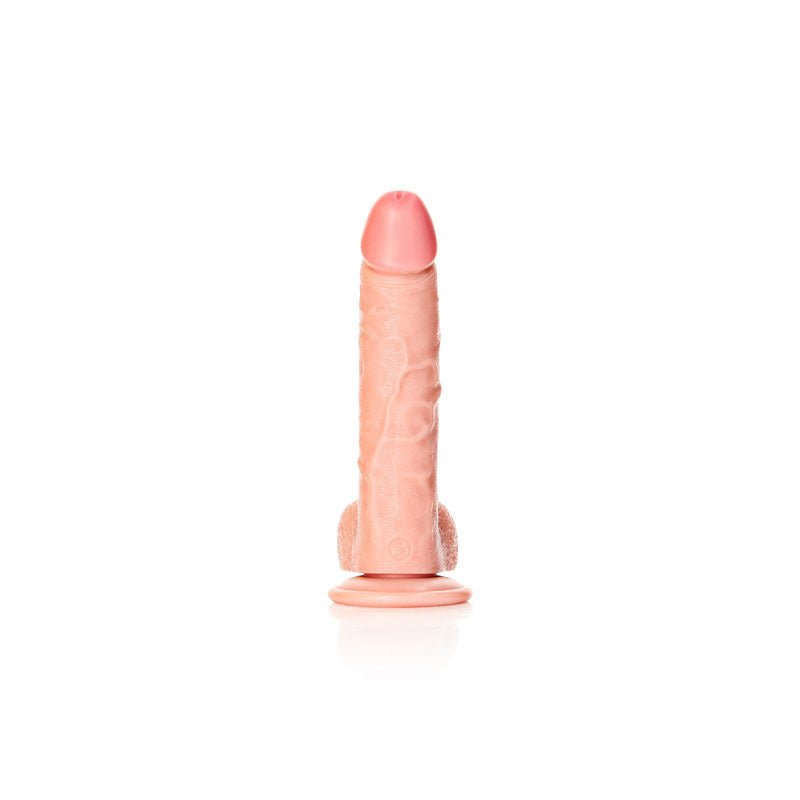 REALROCK Realistic Regular Curved Dong with Balls - Flesh 20.5 cm (8'') Dong