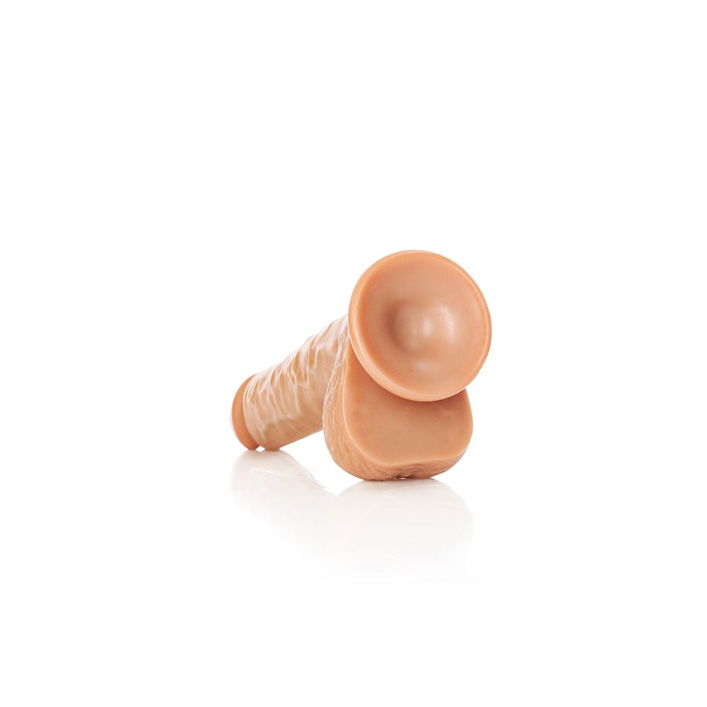 REALROCK Straight Realistic Dildo with Balls - 18 cm Tan