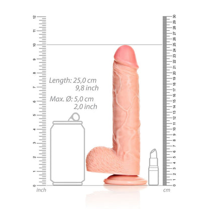 REALROCK Straight Realistic Dildo with Balls - 23 cm Flesh