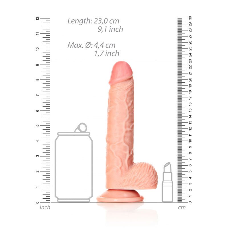 REALROCK Straight Realistic Dildo with Balls - Flesh 20.5 cm (8'') Dong