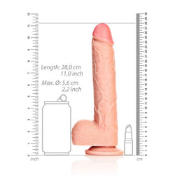 REALROCK Straight Realistic Dildo with Balls - Flesh 25.5 cm (10'') Dong