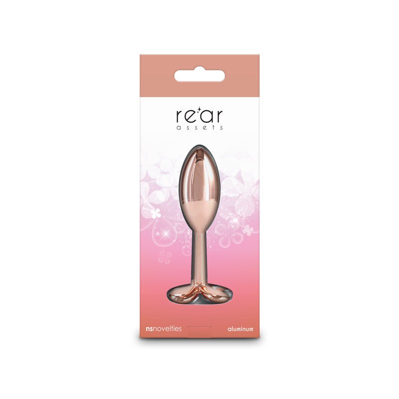 Rear Assets Clover - Rose Gold 9.2 cm Metallic Butt Plug