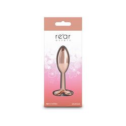 Rear Assets Clover - Rose Gold 9.2 cm Metallic Butt Plug