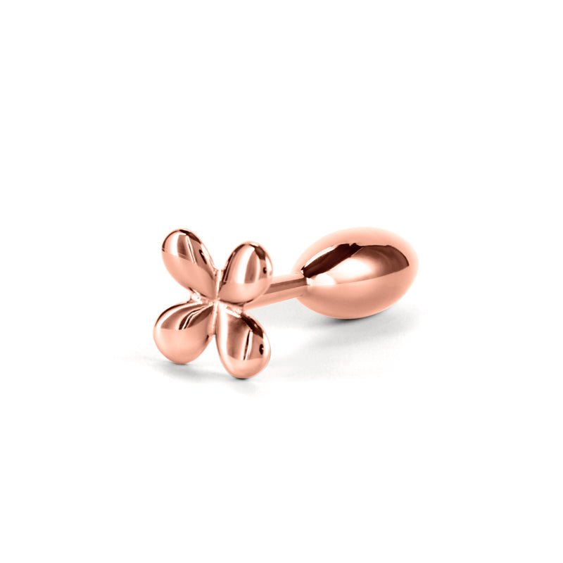 Rear Assets Clover - Rose Gold 9.2 cm Metallic Butt Plug