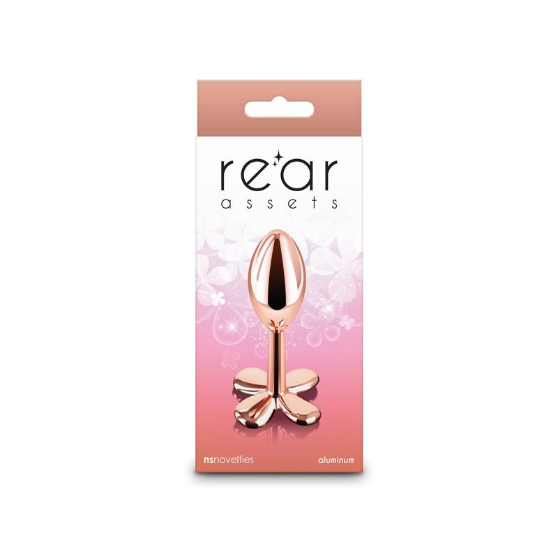 Rear Assets Clover - Rose Gold 9.2 cm Metallic Butt Plug