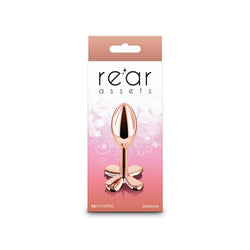 Rear Assets Clover - Rose Gold 9.2 cm Metallic Butt Plug