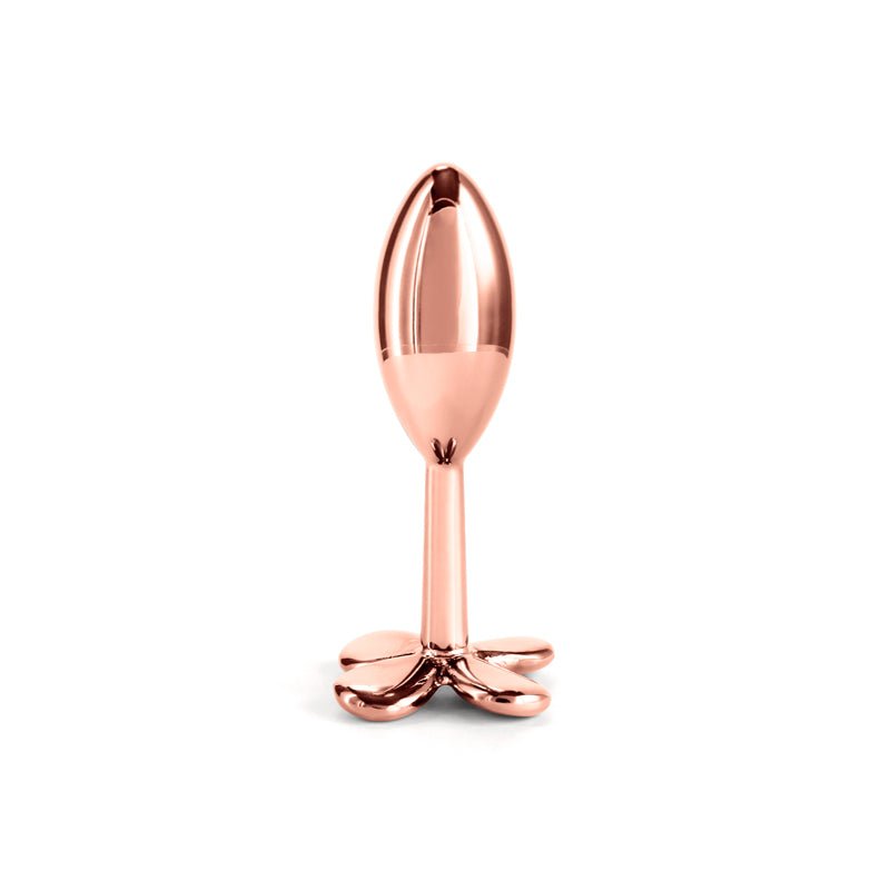 Rear Assets Clover - Rose Gold 9.2 cm Metallic Butt Plug