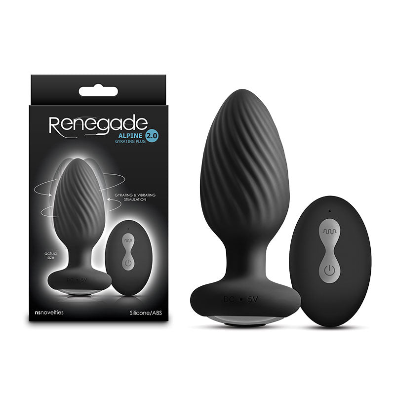 Renegade Alpine 2.0 - 10.7 cm USB Rechargeable Gyrating Anal Plug with Remote