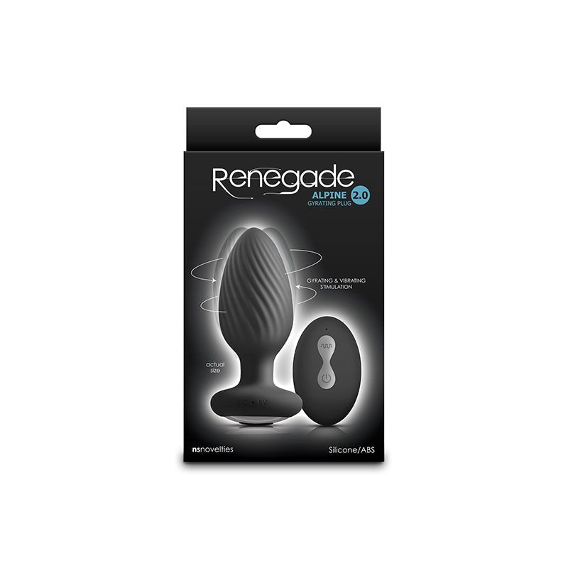 Renegade Alpine 2.0 - 10.7 cm USB Rechargeable Gyrating Anal Plug with Remote