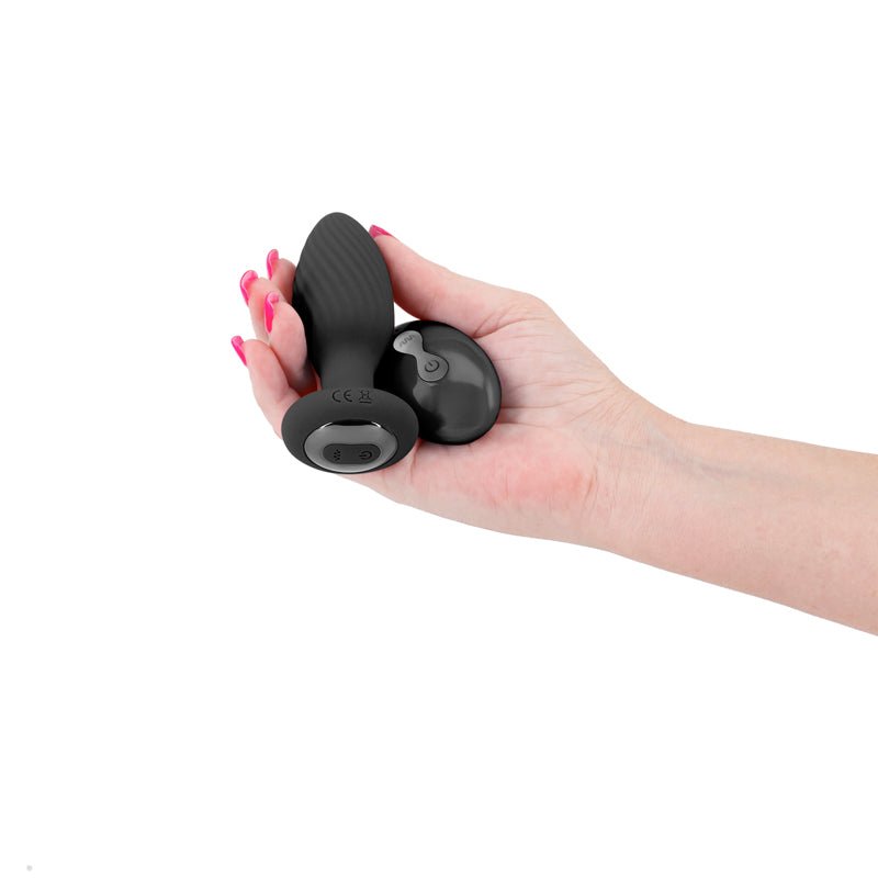 Renegade Alpine - Black - Black 9.8 cm USB Rechargeable Vibrating Butt Plug with Remote