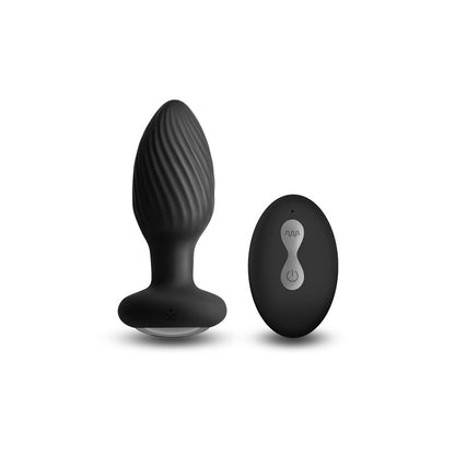 Renegade Alpine - Black - Black 9.8 cm USB Rechargeable Vibrating Butt Plug with Remote