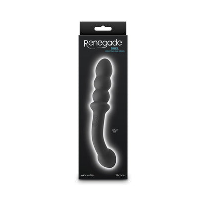 Renegade Duel - Black 21.4 cm USB Rechargeable Vibrating Double Ended Anal Wand