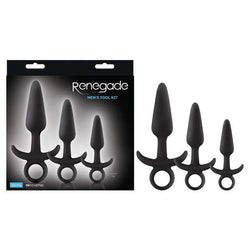 Renegade Men's Tool Kit - Butt Plugs with Ring Pulls - Set of 3 Sizes