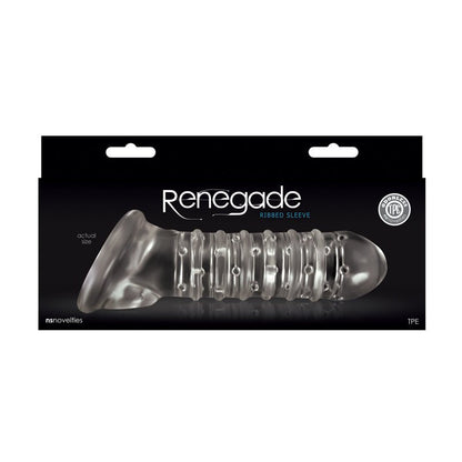 Renegade - Ribbed Extension - Clear Penis Extension Sleeve