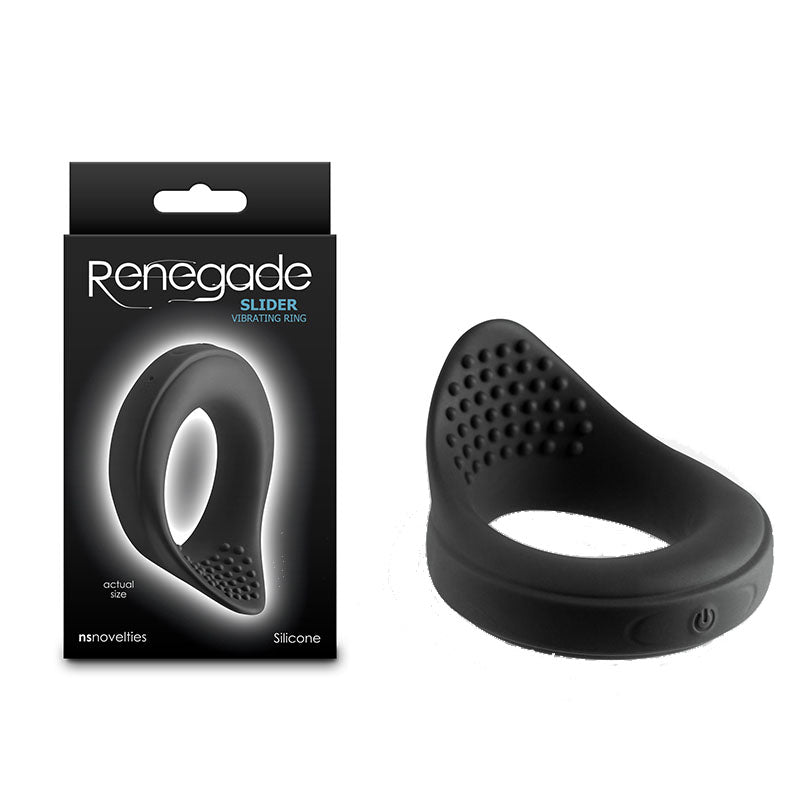 Renegade Slider Black USB Rechargeable Vibrating Cock Ring